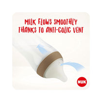 NUK Perfect Match Baby Bottles Set 3 x Anti Colic Baby Bottles & Space Soother - Disney Winnie The Pooh