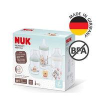 NUK Perfect Match Baby Bottles Set 3 x Anti Colic Baby Bottles & Space Soother - Disney Winnie The Pooh