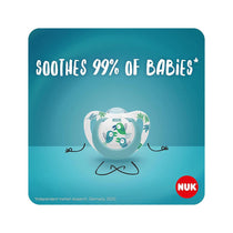 NUK Star Baby Soother Dummy Silicone 6-18 Months 2 Count - Red/Yellow