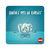NUK Star Day & Night Baby Soother Dummy Silicone 6-18 Months 2 Count - Blue