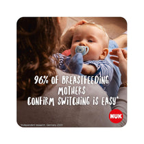 NUK Star Day & Night Baby Soother Dummy Silicone 6-18 Months 2 Count - Blue