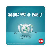 NUK Star Newborn Baby Soother Dummy Silicone 0-2 Months 2 Count - Blue