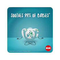 NUK Star Newborn Day & Night Baby Soother Dummy Silicone 0-6 Months 2 Count - Blue