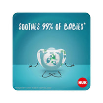 NUK Star Newborn Day & Night Baby Soother Dummy Silicone 0-6 Months 2 Count - Pink