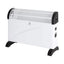 Portable Convector Heater 2000W With 3 Heat Settings Adjustable Thermostat & Overheat Protection - White