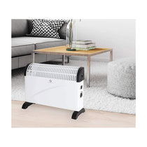 Portable Convector Heater 2000W With 3 Heat Settings Adjustable Thermostat & Overheat Protection - White
