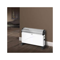 Portable Convector Heater 2000W With 3 Heat Settings Adjustable Thermostat & Overheat Protection - White
