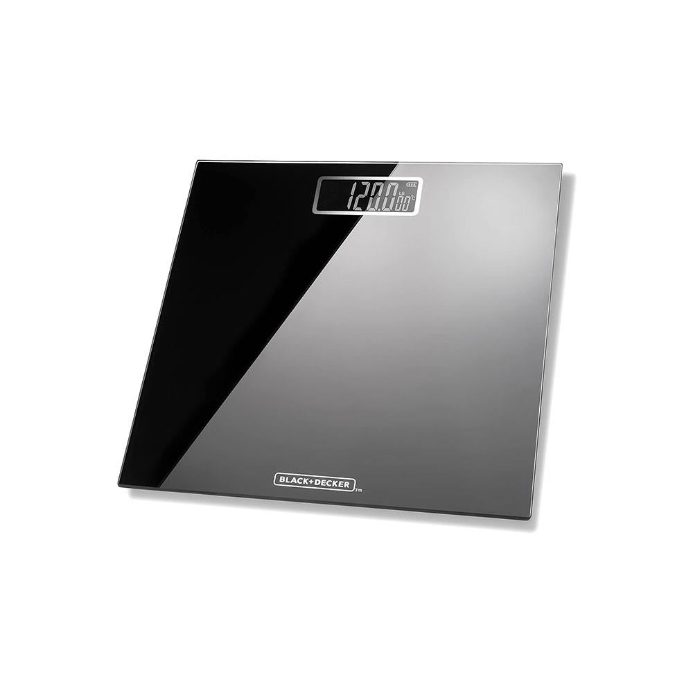 Black & Decker Digital Bathroom Scale High Precision Sensor System Durable Tempered Glass 170kg Capacity - Black Main image