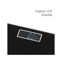 Black & Decker Digital Bathroom Scale High Precision Sensor System Durable Tempered Glass 170kg Capacity - Black