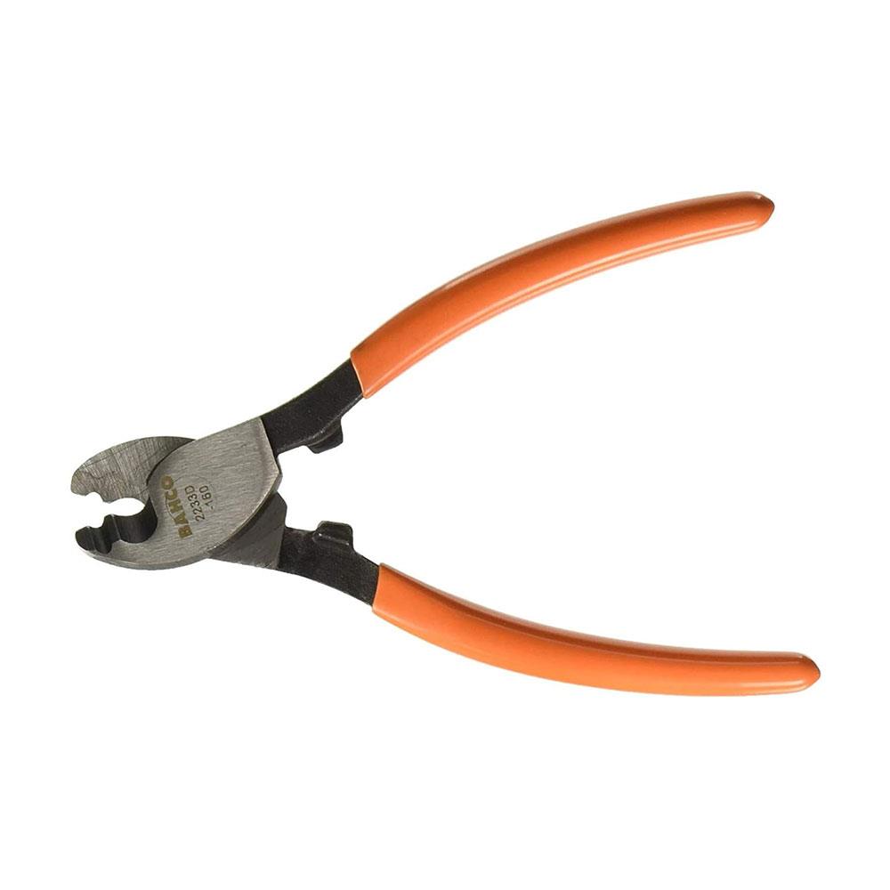 Bahco 2233D-160 Heavy-Duty Wire Stripper Pliers/Cable Cutting 160mm Length - Orange