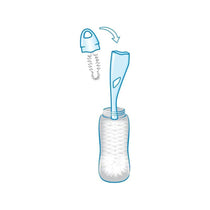 NUK 2 In 1 Flexible Bottle Brush Baby Bottle & Teat Brush - White