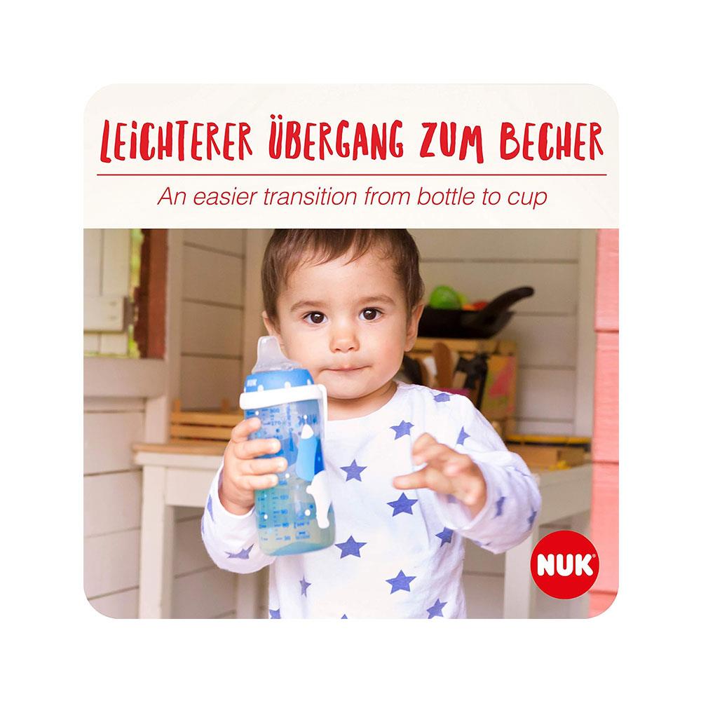 NUK Active Toddler Cup Winnie The Pooh 300ml Leak-Proof Soft Drinking Spout Clip & Protective Cap 12+ Months - Beige