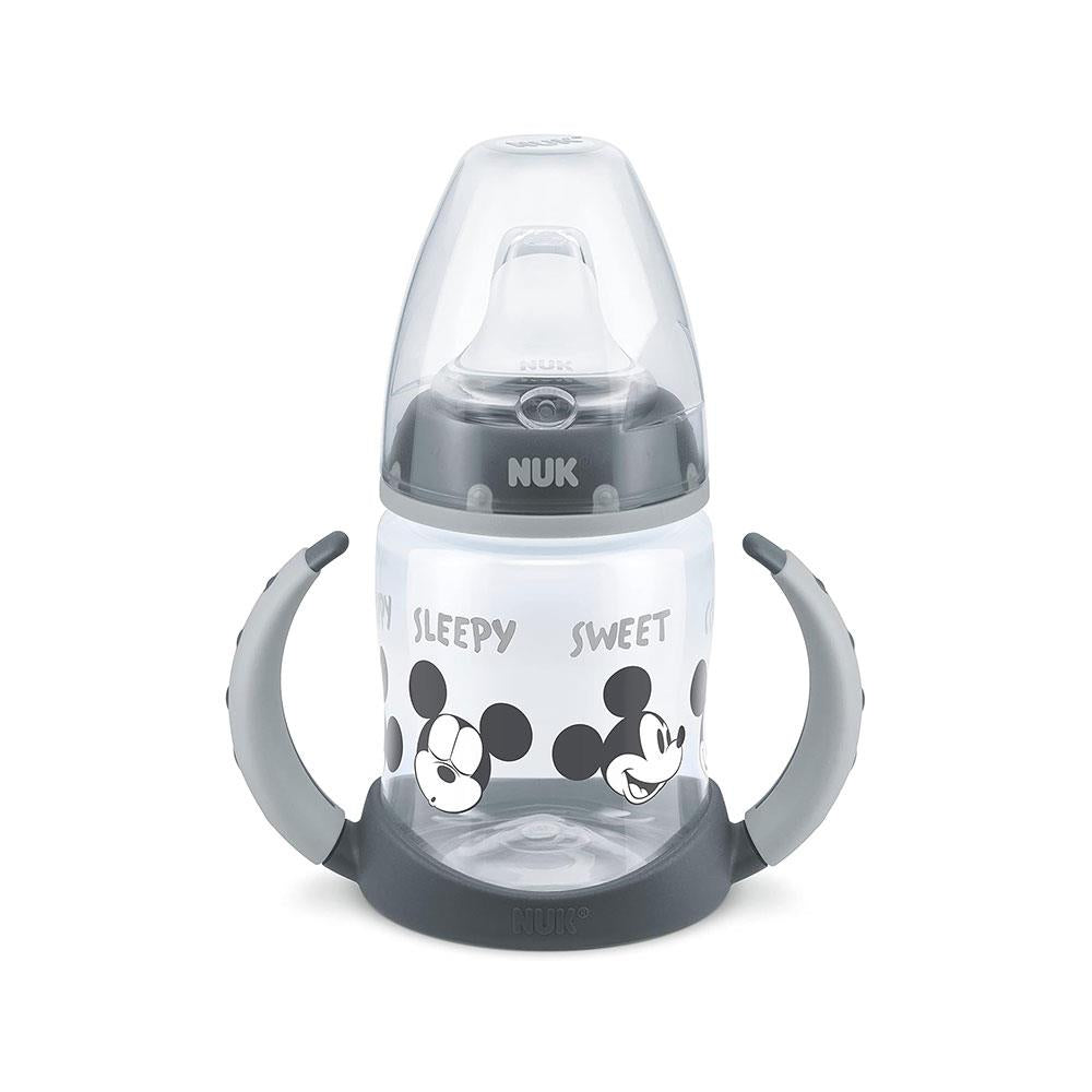 NUK First Choice Learner Bottle Cup Sippy Cup Anti-Colic Vent Disney Mickey Mouse 150ml 6-18 Months - Grey Main image