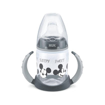 NUK First Choice Learner Bottle Cup Sippy Cup Anti-Colic Vent Disney Mickey Mouse 150ml 6-18 Months - Grey