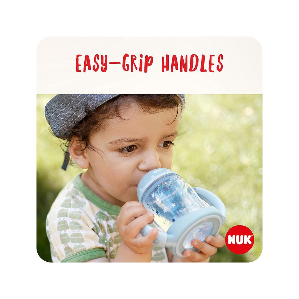 NUK First Choice Learner Bottle Cup Sippy Cup Anti-Colic Vent Disney Mickey Mouse 150ml 6-18 Months - Grey