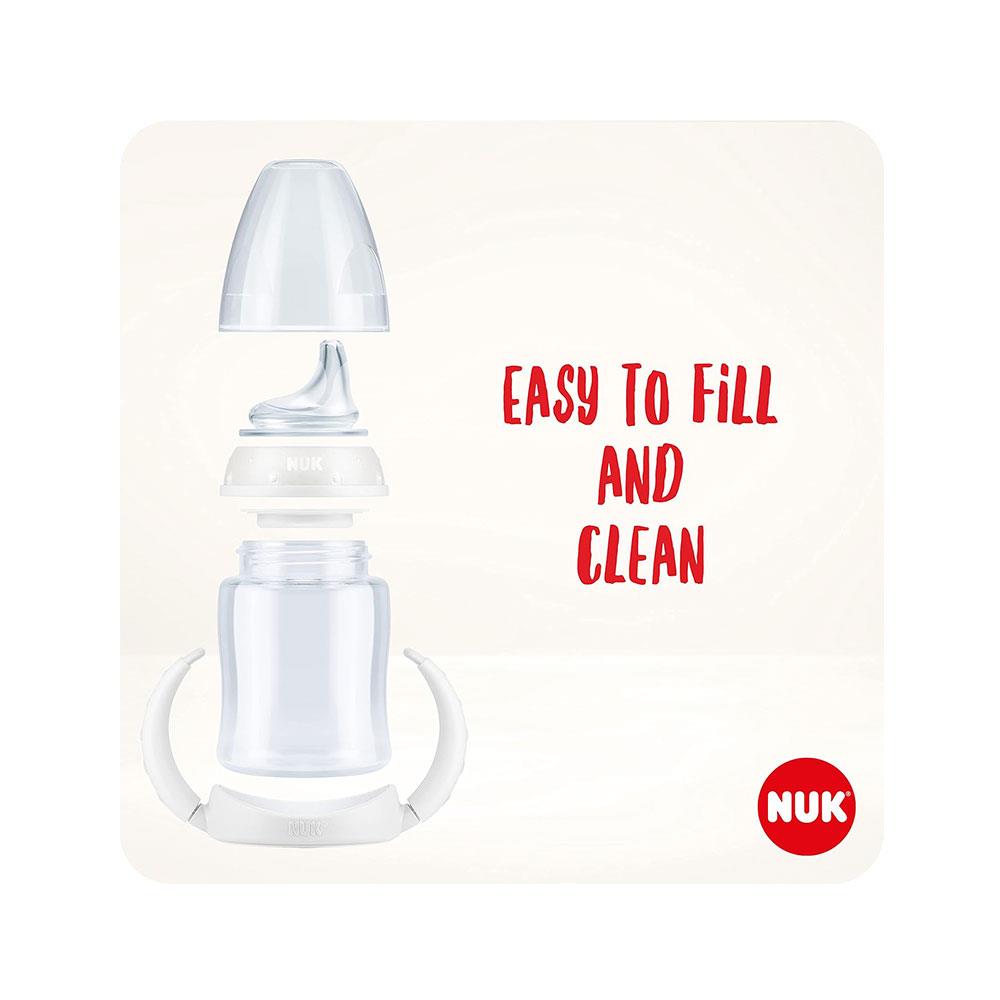 NUK First Choice Learner Bottle Cup Sippy Cup Anti-Colic Vent Disney Mickey Mouse 150ml 6-18 Months - Grey