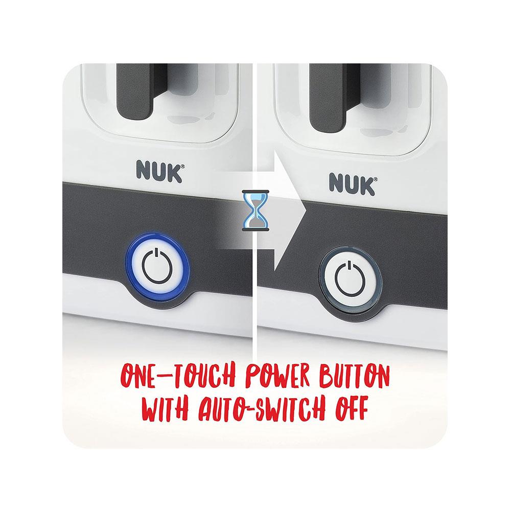 Nuk Vario Express Steam Steriliser Up To 6 Baby Bottles & Accessories In 6 Minutes Removable Basket & Poles - White