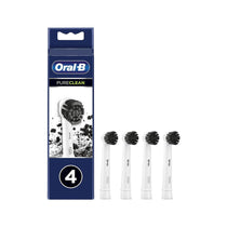 Oral-B PureClean Charcoal Electric Toothbrush Head White - Pack of 4