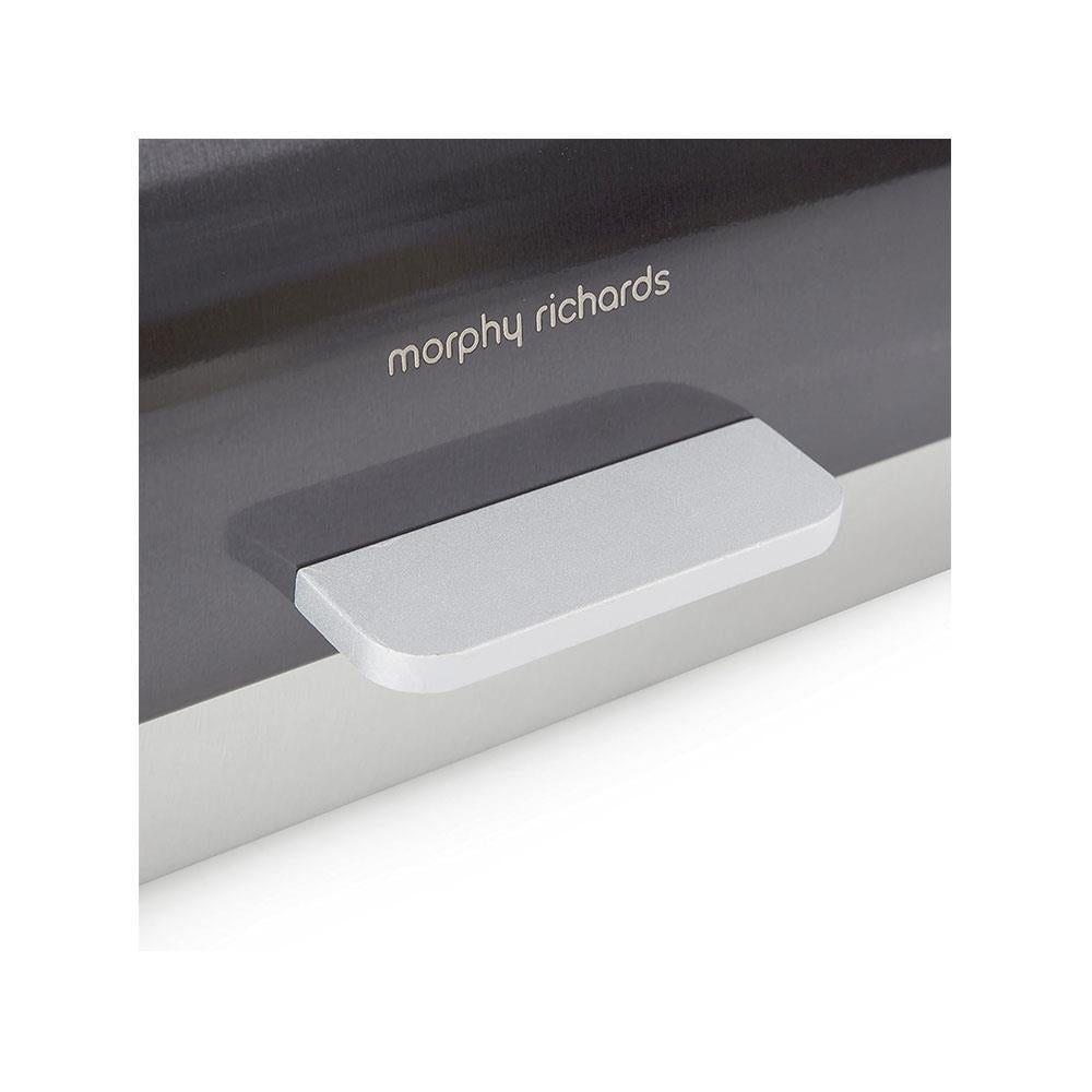 Morphy Richards Accents Roll Top Bread Bin Stainless Steel - Black