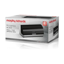 Morphy Richards Accents Roll Top Bread Bin Stainless Steel - Black