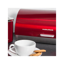 Morphy Richards Accents Roll Top Bread Bin Stainless Steel - Red