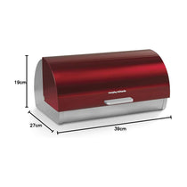 Morphy Richards Accents Roll Top Bread Bin Stainless Steel - Red