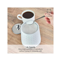 Morphy Richards Dimensions Kitchen Storage Canisters Set of 3 Stainless Steel Round - White