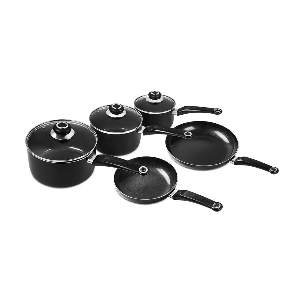 Morphy Richards Equip 14 Piece Cookware Set 3 Pots 2 Saucepans 9 Utensils Aluminium - Black Secondary image