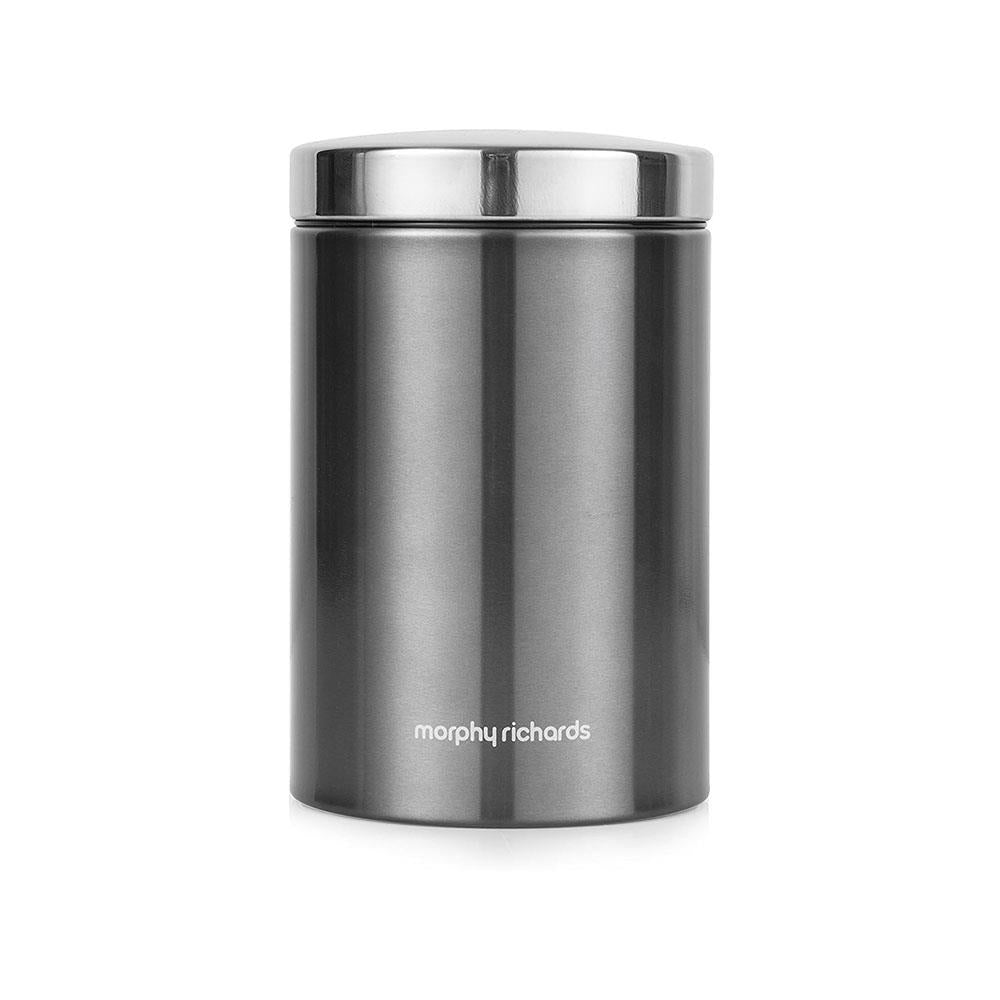 Morphy Richards Accents Kitchen Storage Canisters Set of 3 Stainless Steel - Black