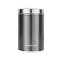 Morphy Richards Accents Kitchen Storage Canisters Set of 3 Stainless Steel - Black