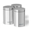 Morphy Richards Accents Kitchen Storage Canisters Set of 3 Stainless Steel Round - Silver