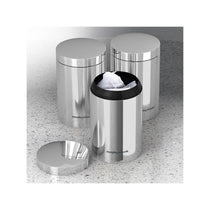 Morphy Richards Accents Kitchen Storage Canisters Set of 3 Stainless Steel Round - Silver