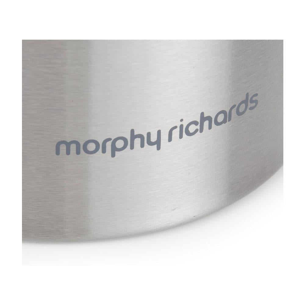 Morphy Richards Accents Kitchen Storage Canisters Set of 3 Stainless Steel Round - Silver