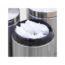 Morphy Richards Accents Kitchen Storage Canisters Set of 3 Stainless Steel Round - Silver