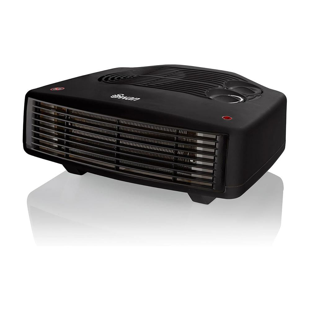 Swan Horizontal Fan Heater 3000W With 2 Heat Settings Adjustable Thermostat Overheating Protection - Black Main image
