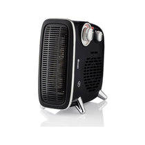 Swan Vertical Fan Heater With 2 Heat Settings Adjustable Thermostat 2000W - Black & Chrome