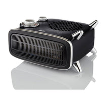 Swan Vertical Fan Heater With 2 Heat Settings Adjustable Thermostat 2000W - Black & Chrome