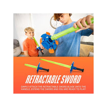 Nerf Fencing Duel Foam Swords Set Fencing Game For Kids Glow In The Dark Light - Multicolour