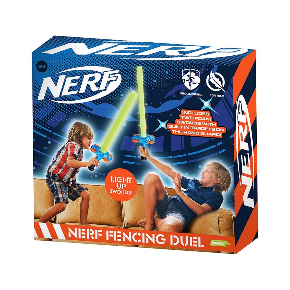 Nerf Fencing Duel Foam Swords Set Fencing Game For Kids Glow In The Dark Light - Multicolour