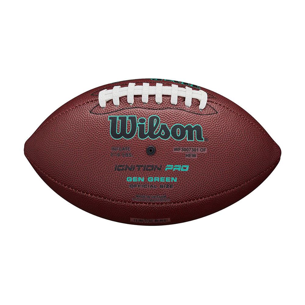 Wilson NFL Ignition Pro Eco American Football Ball Size Official - Brown/Navy
