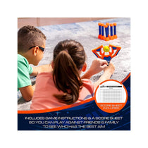 Nerf Slingshot Challenge Game Set With 1 Slingshot Balls 3 Nerf Foam Balls 6 Target Pins - Multicolour