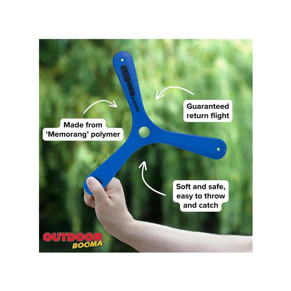 Wicked Outdoor Booma Classic Sports Boomerang 15-20 Metre Flight Range - Assorted