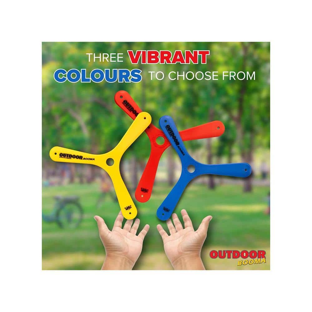 Wicked Outdoor Booma Classic Sports Boomerang 15-20 Metre Flight Range - Assorted