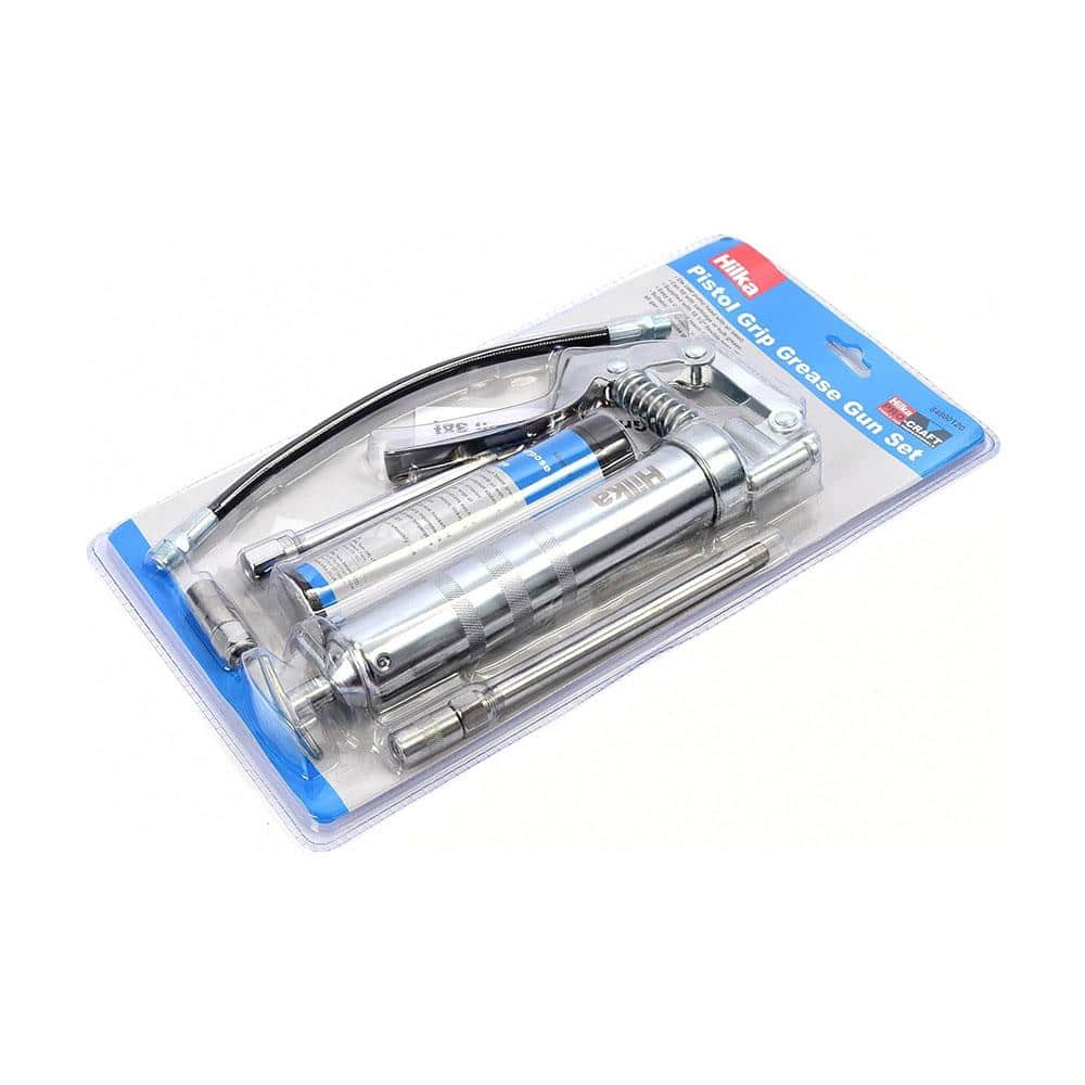 Hilka Manual Grease Gun Set - Silver/Black
