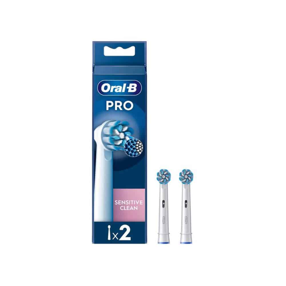 Oral-B Pro Sensitive Clean X-Filaments Replacement Toothbrush Head Pack of 2 - White