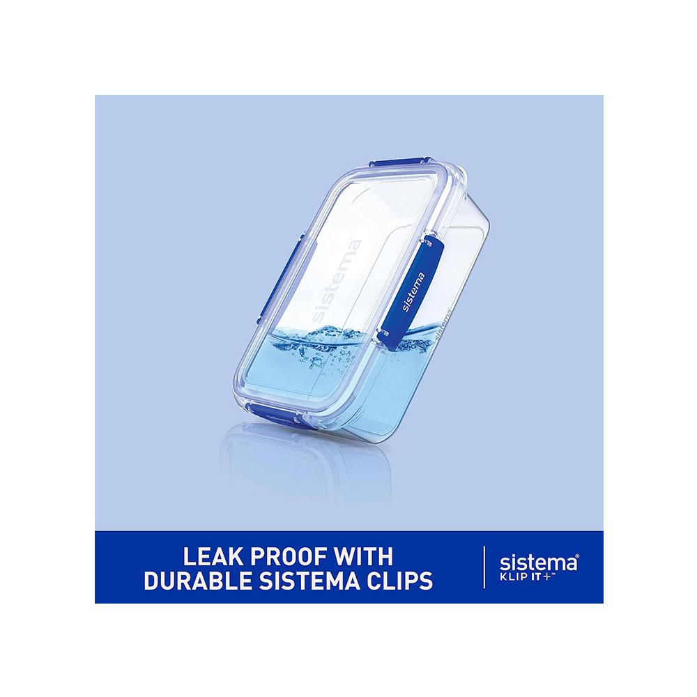 Sistema Klip It Plus Essentials Food Storage Containers 2.2 Litres 1 Litres 400ml Assorted 6 Piece - Clear Secondary image