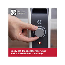 Black & Decker Portable Convection Heater 2200W 3 Heat Settings Adjustable Thermostat - White