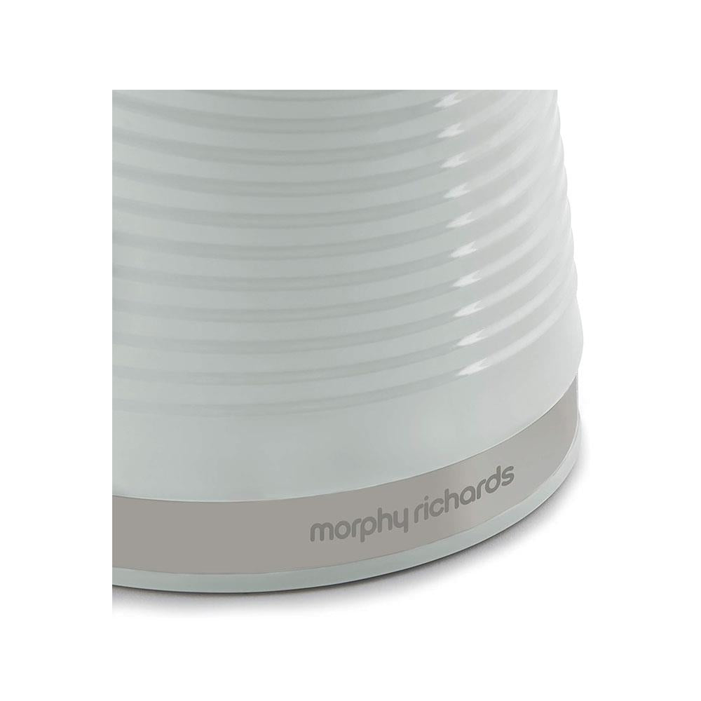 Morphy Richards Dune Tea Coffee Sugar Canisters Set of 3 Polished Stainless Steel - Sage Green