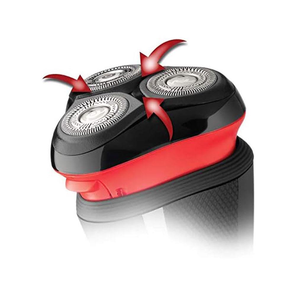 Remington Style Series R3 Corded Electric Shaver With Pop-Up Trimmer - Black/Red
