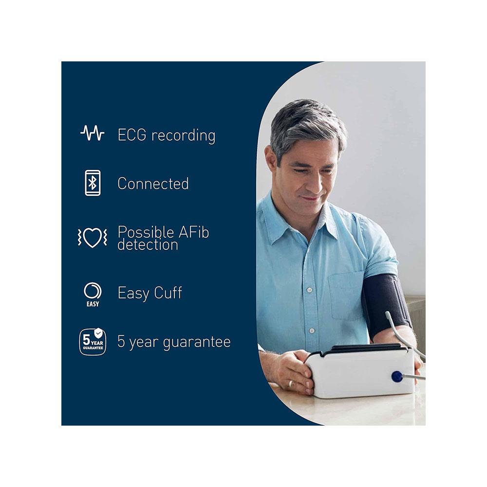 Omron Complete Smart Home Automatic Upper Arm Blood Pressure Monitor + ECG - Black & White